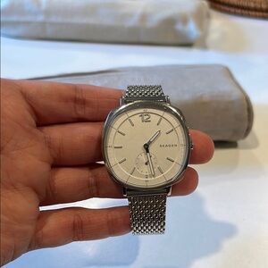 Skagen Silver Minimalist Mesh Watch